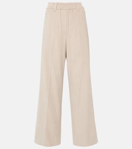 Cotton corduroy wide-leg pants - Brunello Cucinelli - Modalova