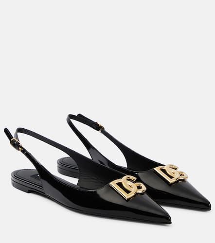 DG patent leather slingback flats - Dolce&Gabbana - Modalova