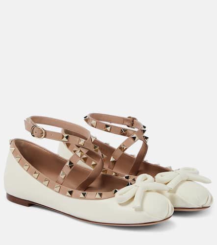 Rockstud leather ballet flats - Valentino Garavani - Modalova