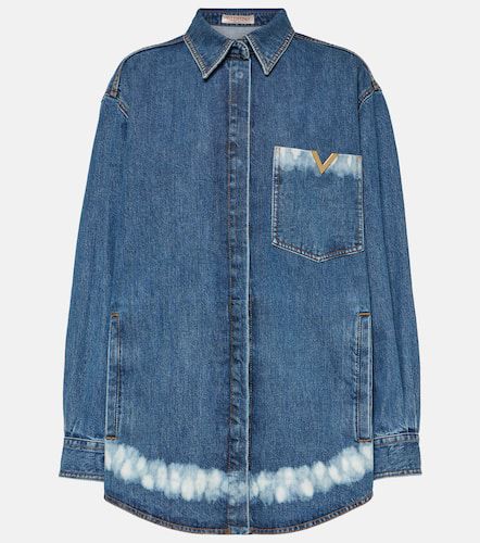 VGold distressed denim shirt - Valentino - Modalova