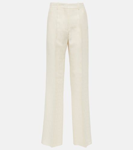 Pantaloni a gamba larga e vita alta in lana e seta - Valentino Garavani - Modalova