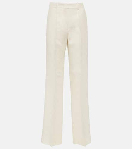 High-rise wool and silk wide-leg pants - Valentino - Modalova