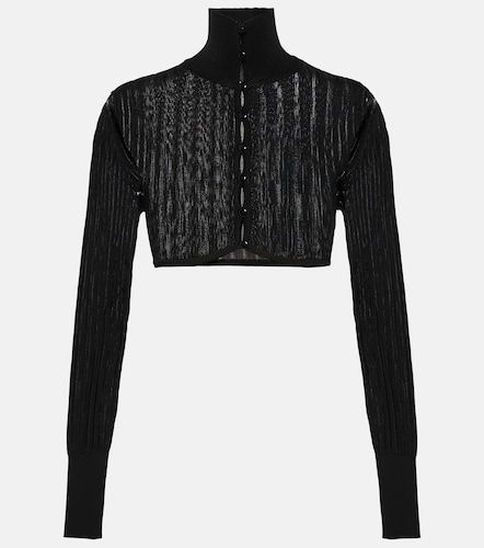 Alaïa Cropped-Cardigan aus Rippstrick - Alaia - Modalova