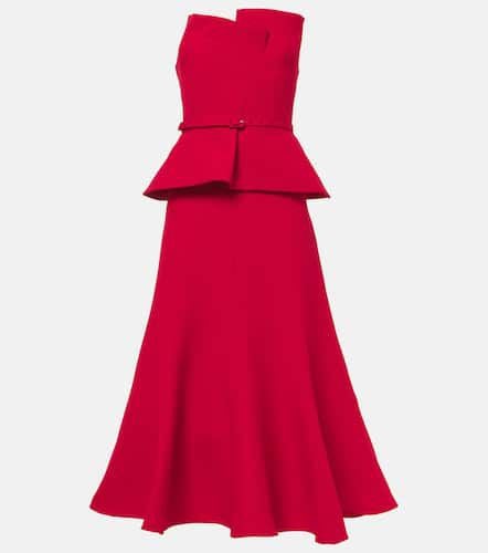 Corset wool and silk midi dress - Roland Mouret - Modalova