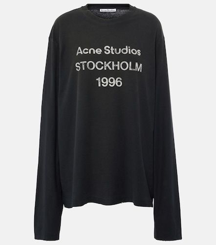 T-shirt in misto cotone con logo - Acne Studios - Modalova
