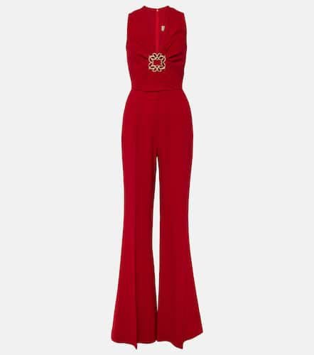 Gathered embellished cady jumpsuit - Elie Saab - Modalova