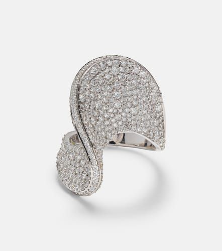 Anillo de oro blanco de 18 ct con diamantes - Kamyen - Modalova