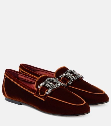Loafers Kate aus Samt mit Kristallen - Tod's - Modalova