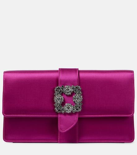 Capri embellished satin clutch - Manolo Blahnik - Modalova