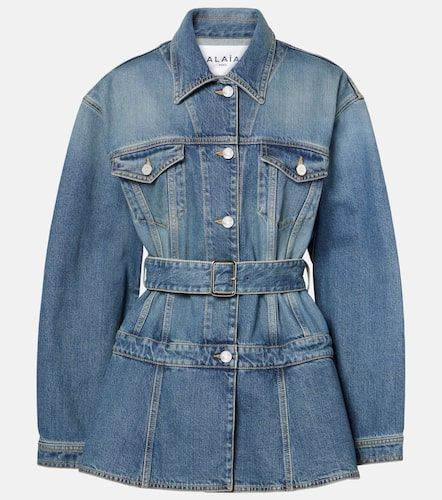 AlaÃ¯a Peplum denim jacket - Alaia - Modalova