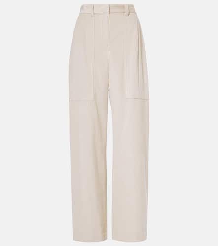 High-rise cotton corduroy straight pants - Brunello Cucinelli - Modalova