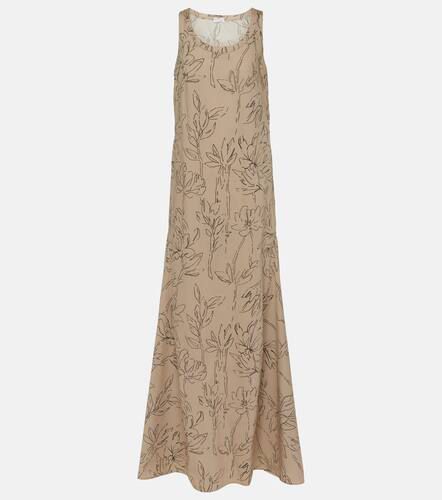 Floral cotton maxi dress - Brunello Cucinelli - Modalova