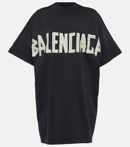 Double Front faded cotton jersey T-shirt - Balenciaga - Modalova