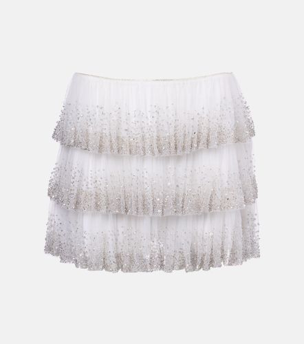 Minifalda Evie de tul con cuentas - Clio Peppiatt - Modalova