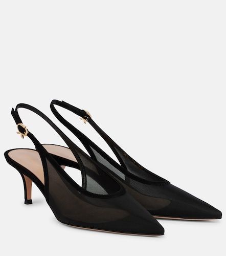 Pumps slingback 55 in organza con pelle - Gianvito Rossi - Modalova