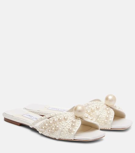 Siva embellished satin slides - Jimmy Choo - Modalova