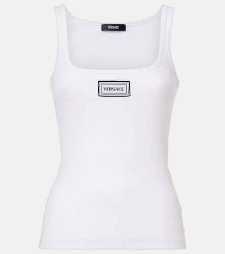 Versace Logo embroidered tank top - Versace - Modalova