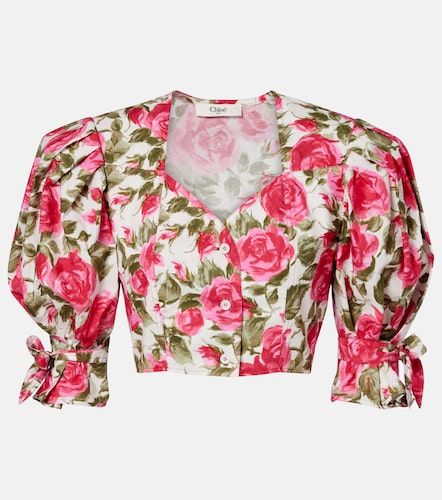 Chloé Blusa cropped in cotone - Chloe - Modalova