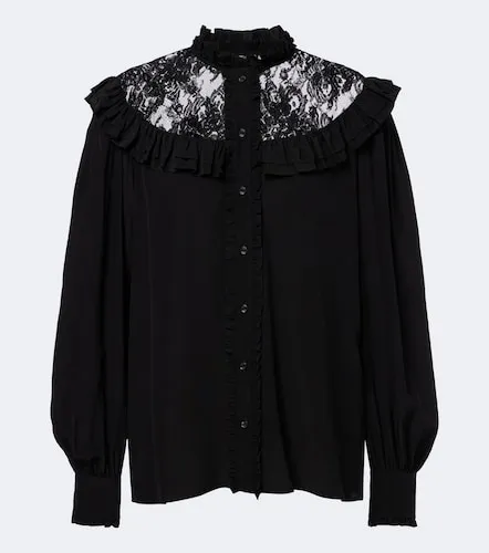 Chloé Blusa de seda con encaje - Chloe - Modalova