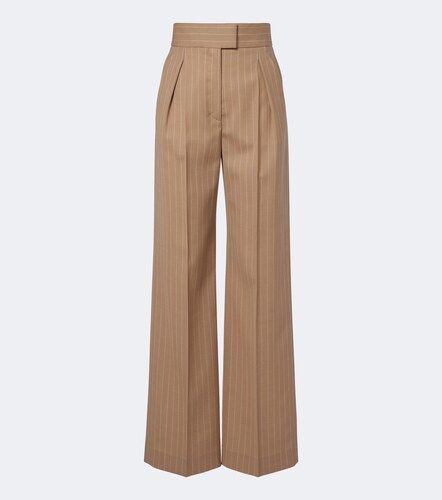 Pinstripe pleated wool wide-leg pants - Valentino Garavani - Modalova