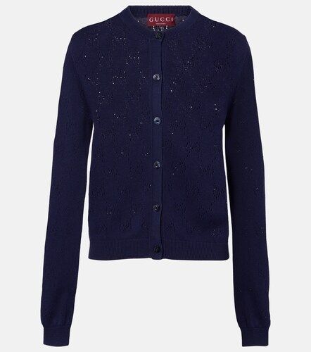 Gucci Cardigan GG in seta e cotone - Gucci - Modalova