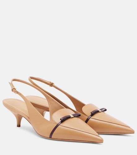 Pumps slingback in pelle con fiocco - Ferragamo - Modalova