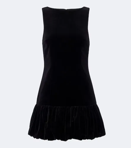 Dean pleated cotton velvet minidress - Posse - Modalova