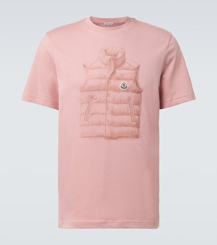 Camiseta de jersey de algodón estampada - Moncler - Modalova