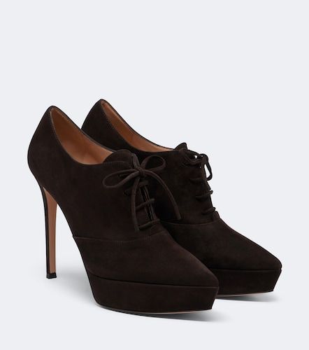 Salones con plataforma de ante con cordones - Gianvito Rossi - Modalova
