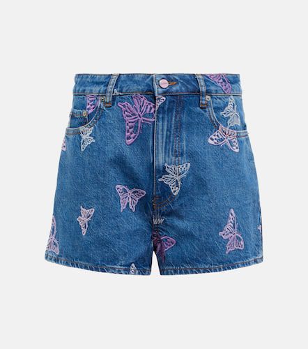 Ganni Embroidered denim shorts - Ganni - Modalova