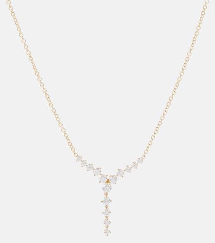 Aria Cascade Mini 18kt necklace with diamonds - Melissa Kaye - Modalova