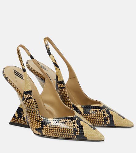 Cheope snake-effect leather slingback pumps - The Attico - Modalova