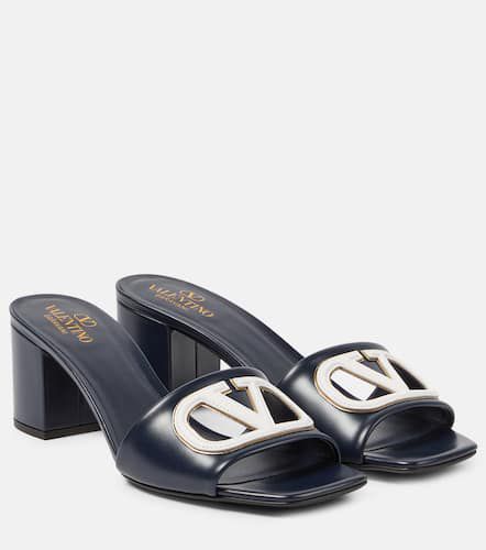 VLogo cutout leather mules - Valentino Garavani - Modalova