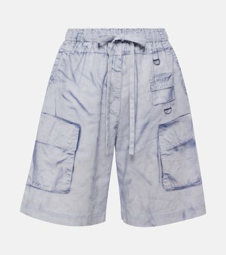 Trompe l'Åil linen and cotton Bermuda shorts - Acne Studios - Modalova