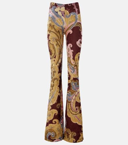 Printed crushed velvet flared pants - Etro - Modalova