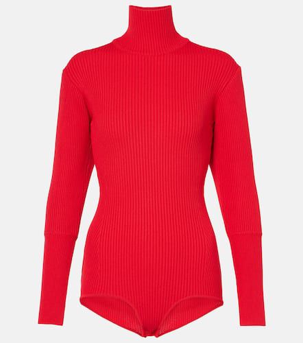 Ribbed-knit turtleneck bodysuit - Magda Butrym - Modalova