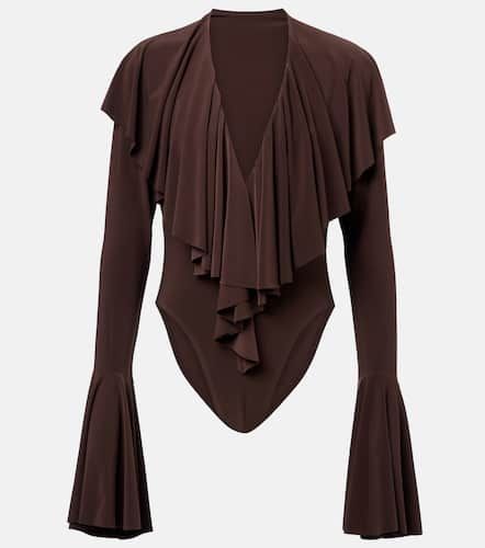Ruffled jersey bodysuit - Norma Kamali - Modalova