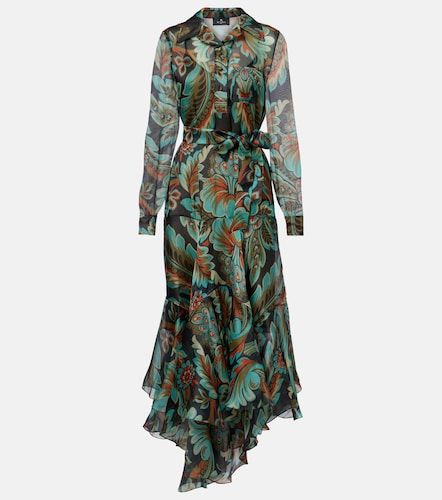 Etro Abito lungo in seta con stampa - Etro - Modalova