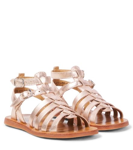 Sandalen Plagette Gladiator aus Leder - Pom d'Api - Modalova