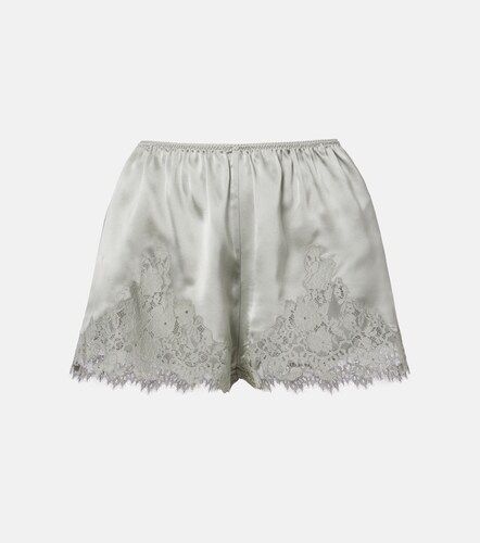 Doen Iona lace-trimmed silk shorts - Doen - Modalova