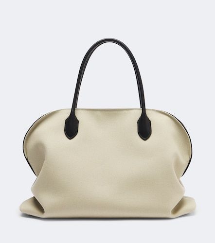 Agnes 15 leather-trimmed canvas tote bag - The Row - Modalova