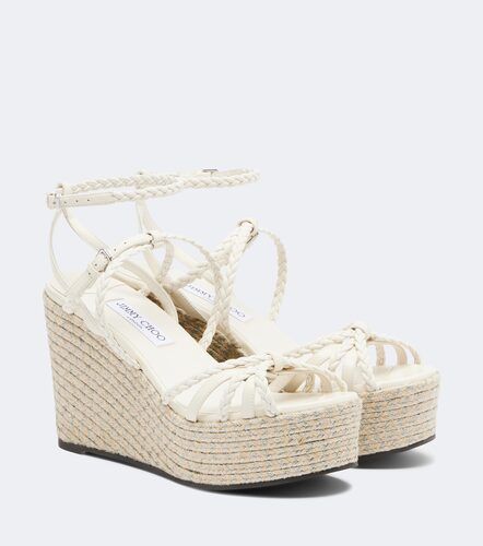 Nyra braided leather espadrille wedges - Jimmy Choo - Modalova