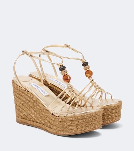 Lemi embellished leather wedge sandals - Jimmy Choo - Modalova
