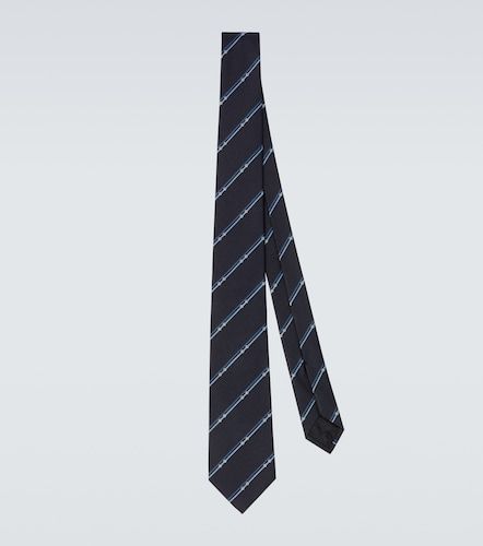 Cravatta Horsebit in seta jacquard a righe - Gucci - Modalova