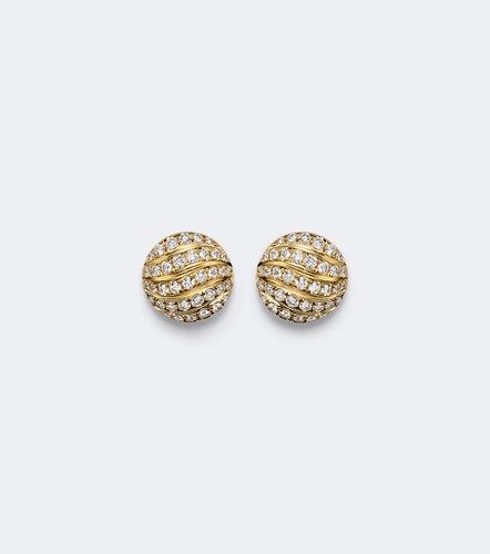 Pendientes Sculpted Cable de oro de 18 ct con diamantes - David Yurman - Modalova