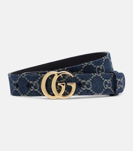 Gucci Cinturón GG Marmont de denim - Gucci - Modalova