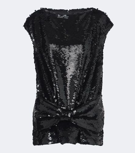Top peplum con paillettes e fiocco - Simone Rocha - Modalova