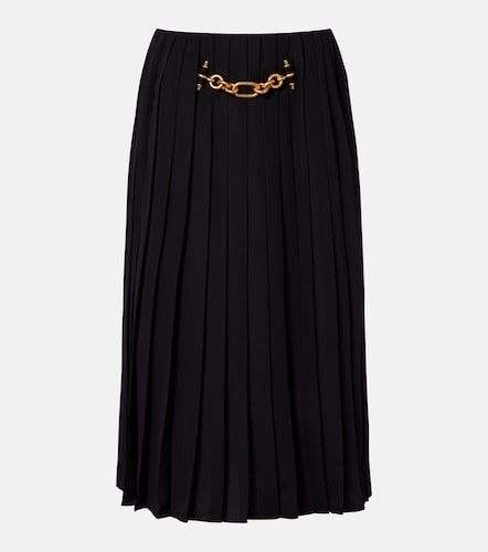 Falda midi plisada con cadena - Balmain - Modalova