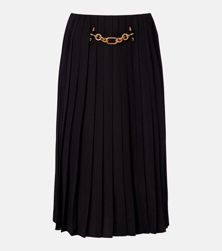 Gonna midi plissé con catena - Balmain - Modalova