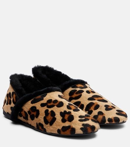 Slip-on in cavallino con shearling - Yves Salomon - Modalova